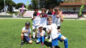 Jogos de Oeiras crianças a jogar futebol