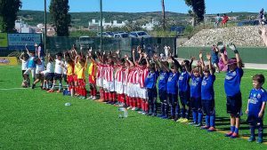 Jogos de Oeiras crianças a jogar futebol